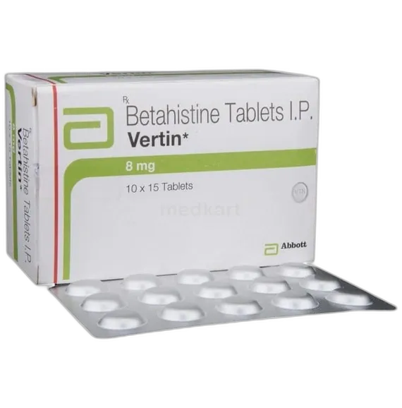 vertin 8mg tablet 15's